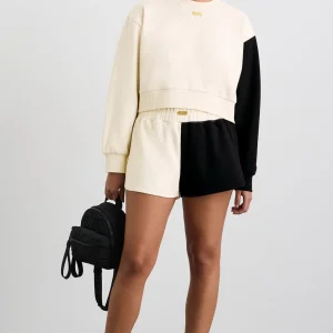 Cheap Aje ATHLETICA Batwing Crew Neck 426 Limestone Beige Black