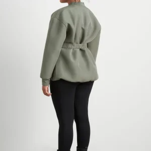 New Aje ATHLETICA Belted Jacket 722 Midnight Grey/Gold