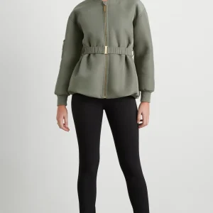 New Aje ATHLETICA Belted Jacket 722 Midnight Grey/Gold