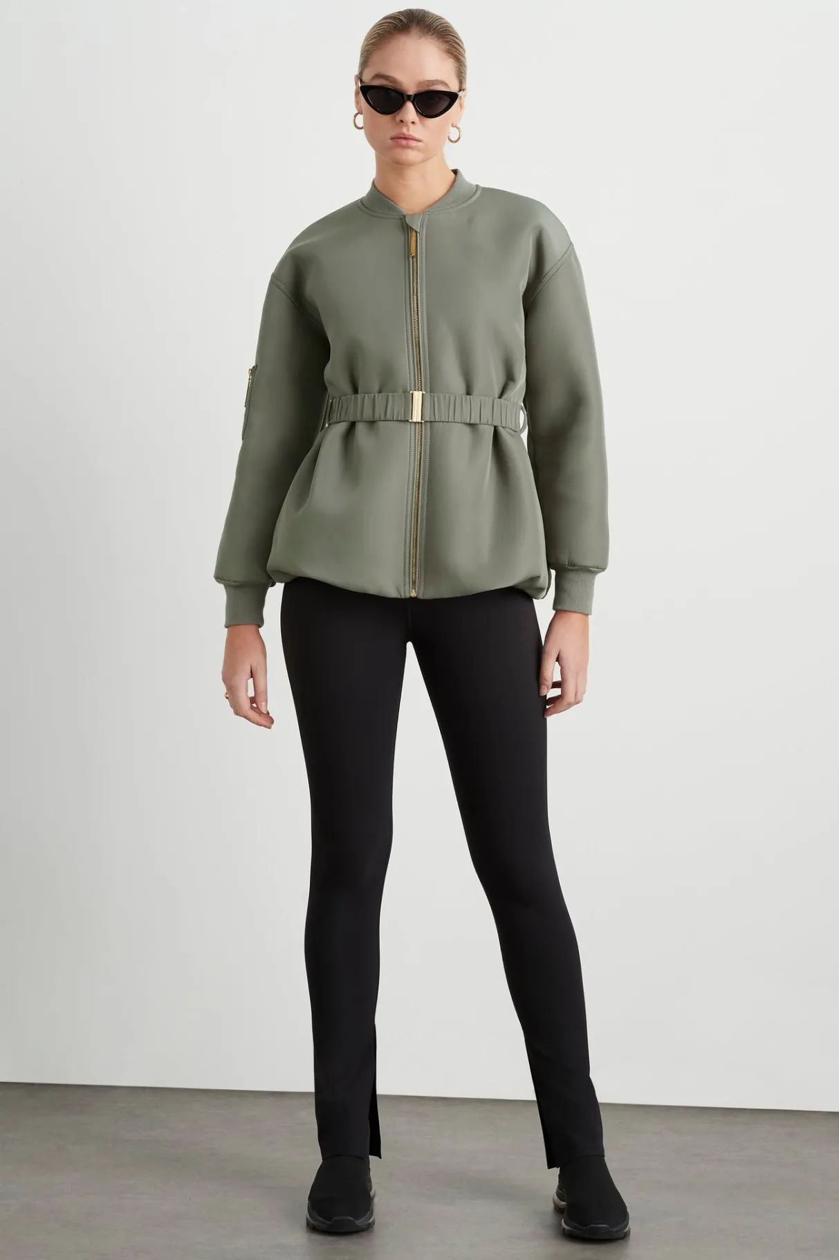 belted_jacket__2.webp New Aje ATHLETICA Belted Jacket 722 Midnight Grey/Gold