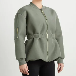 New Aje ATHLETICA Belted Jacket 722 Midnight Grey/Gold