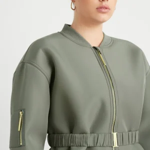 New Aje ATHLETICA Belted Jacket 722 Midnight Grey/Gold