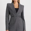 Flash Sale Aje ATHLETICA Belted Logotape Blazer 713 Herringbone Print