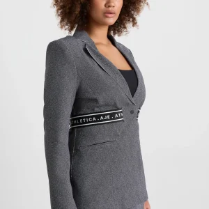 Flash Sale Aje ATHLETICA Belted Logotape Blazer 713 Herringbone Print