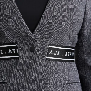 Flash Sale Aje ATHLETICA Belted Logotape Blazer 713 Herringbone Print