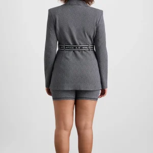 Flash Sale Aje ATHLETICA Belted Logotape Blazer 713 Herringbone Print
