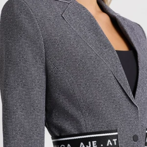 Flash Sale Aje ATHLETICA Belted Logotape Blazer 713 Herringbone Print