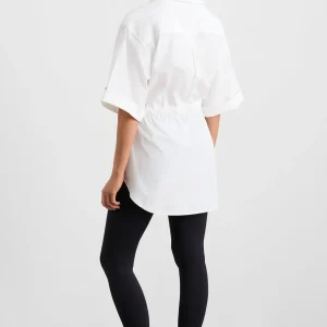 Sale Aje ATHLETICA Belted Short Sleeve Shirt 433 White