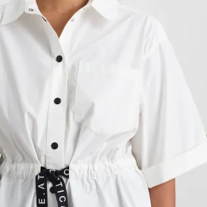 Sale Aje ATHLETICA Belted Short Sleeve Shirt 433 White