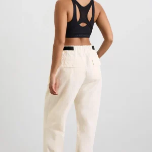 Shop Aje ATHLETICA Belted Windbreak Pant 502 Limestone Beige Black
