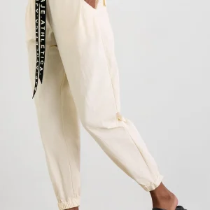 Shop Aje ATHLETICA Belted Windbreak Pant 502 Limestone Beige Black