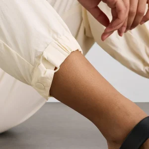 Shop Aje ATHLETICA Belted Windbreak Pant 502 Limestone Beige Black