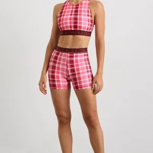 Shop Aje ATHLETICA Bike Short 017 Blurred Pink Check