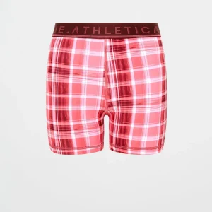 Shop Aje ATHLETICA Bike Short 017 Blurred Pink Check