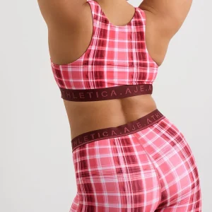Shop Aje ATHLETICA Bike Short 017 Blurred Pink Check