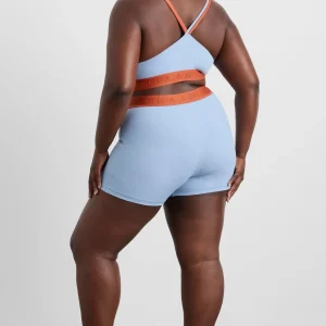 Cheap Aje ATHLETICA Bike Short 017 Steel Blue Copper Orange