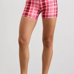 Shop Aje ATHLETICA Bike Short 017 Blurred Pink Check