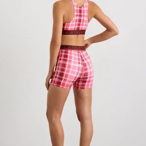 Shop Aje ATHLETICA Bike Short 017 Blurred Pink Check