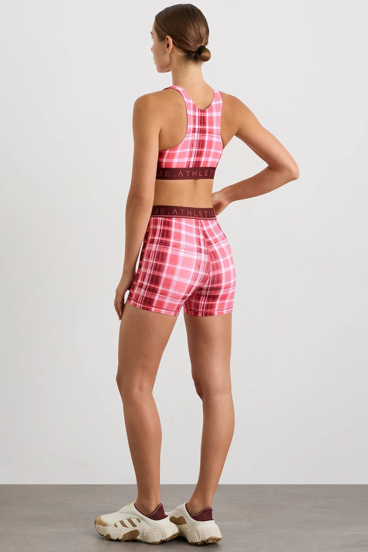 bike_short__5-1.webp Shop Aje ATHLETICA Bike Short 017 Blurred Pink Check