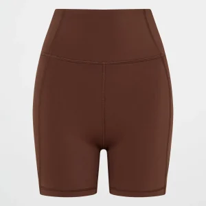Best Sale Aje ATHLETICA Bike Shorts 626 Dark Chocolate Brown