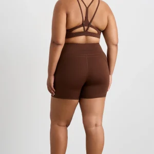Best Sale Aje ATHLETICA Bike Shorts 626 Dark Chocolate Brown