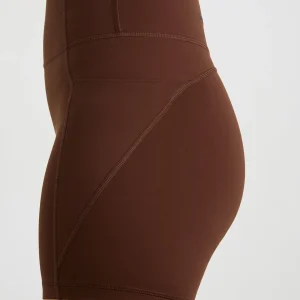 Best Sale Aje ATHLETICA Bike Shorts 626 Dark Chocolate Brown