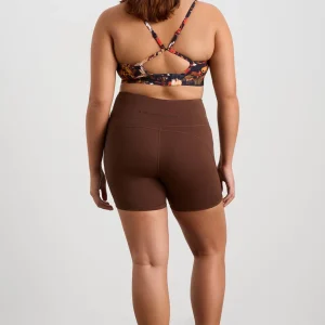 Best Sale Aje ATHLETICA Bike Shorts 626 Dark Chocolate Brown