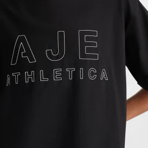 Fashion Aje ATHLETICA Block Logo Boyfriend Tee 102 Black/White