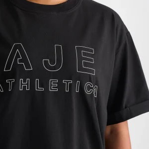 Fashion Aje ATHLETICA Block Logo Boyfriend Tee 102 Black/White