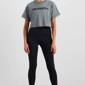 Shop Aje ATHLETICA Bold Logo Cropped Tee 105 Slate Surge