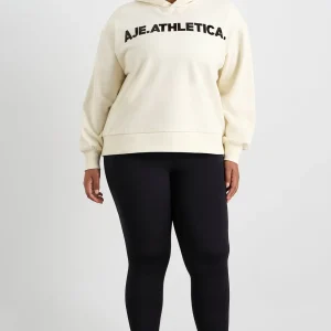 Discount Aje ATHLETICA Bold Logo Hoodie 013 Ecru
