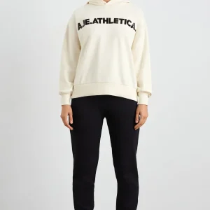 Discount Aje ATHLETICA Bold Logo Hoodie 013 Ecru