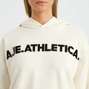 Discount Aje ATHLETICA Bold Logo Hoodie 013 Ecru