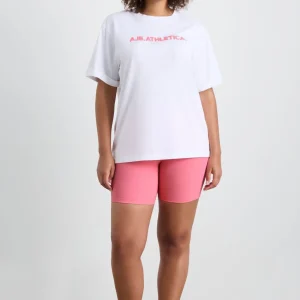 New Aje ATHLETICA Bold Logo Tee 105 White / Deep Blush