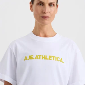Best Sale Aje ATHLETICA Bold Logo Tee 105 White/Solarblaze