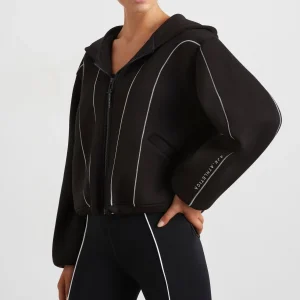 Best Sale Aje ATHLETICA Bonded Scuba Jacket 725 Black/White