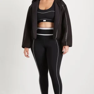 Best Sale Aje ATHLETICA Bonded Scuba Jacket 725 Black/White