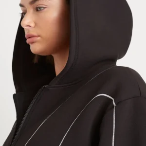 Best Sale Aje ATHLETICA Bonded Scuba Jacket 725 Black/White