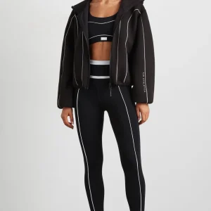Best Sale Aje ATHLETICA Bonded Scuba Jacket 725 Black/White
