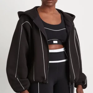 Best Sale Aje ATHLETICA Bonded Scuba Jacket 725 Black/White
