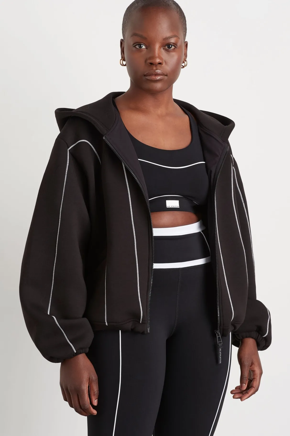 bonded_scuba_jacket__6.webp Best Sale Aje ATHLETICA Bonded Scuba Jacket 725 Black/White