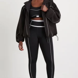 Best Sale Aje ATHLETICA Bonded Scuba Jacket 725 Black/White