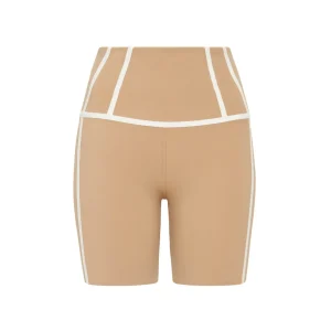 Best Sale Aje ATHLETICA Bonded Seam Short Bike Shorts 605 Beige/Light Ivory