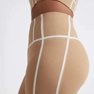 Best Sale Aje ATHLETICA Bonded Seam Short Bike Shorts 605 Beige/Light Ivory