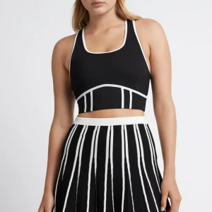 Best Sale Aje ATHLETICA Bonded Seam Training Sports Bra 310 Black/White