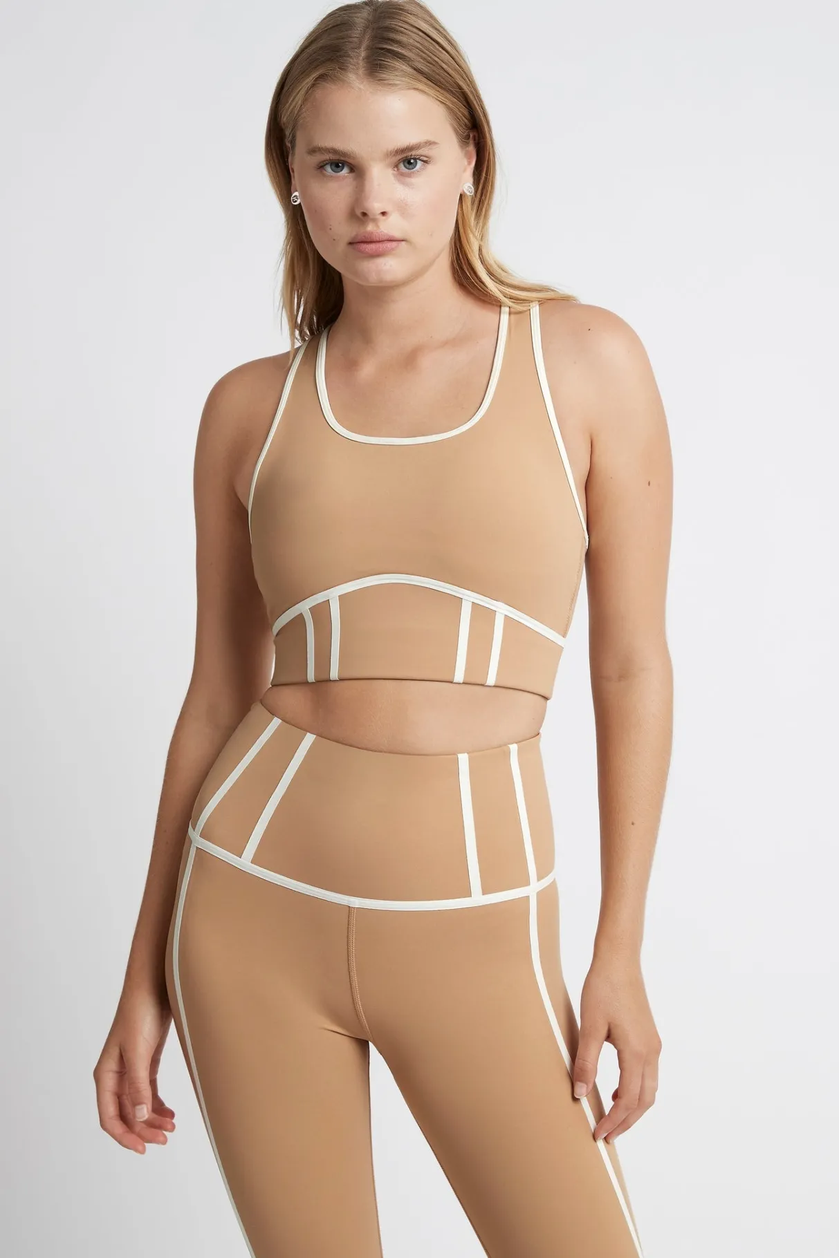 bonded_seam_training_sports_bra__0.webp Best Aje ATHLETICA Bonded Seam Training Sports Bra 310 Beige/Light Ivory