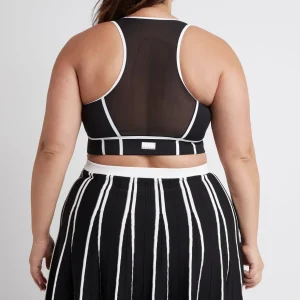Best Sale Aje ATHLETICA Bonded Seam Training Sports Bra 310 Black/White