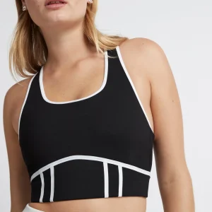 Best Sale Aje ATHLETICA Bonded Seam Training Sports Bra 310 Black/White