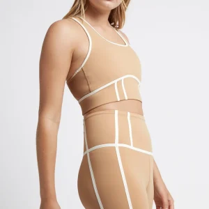 Best Aje ATHLETICA Bonded Seam Training Sports Bra 310 Beige/Light Ivory