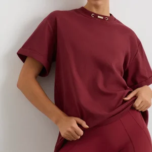 Outlet Aje ATHLETICA Boyfriend T-Shirt 120 Plum Red